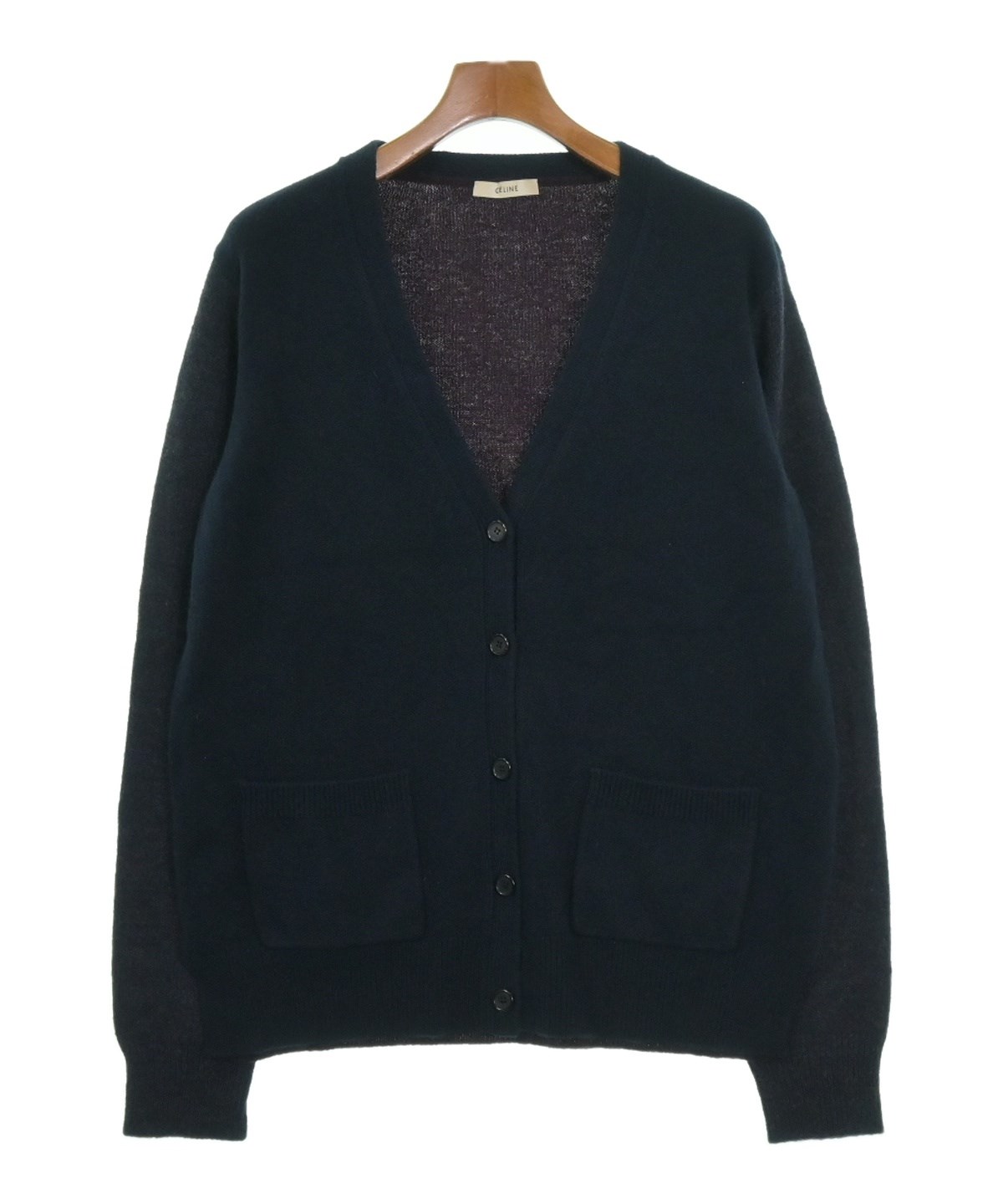 CELINE（セリーヌ）カーディガン 紺 サイズ:L レディース