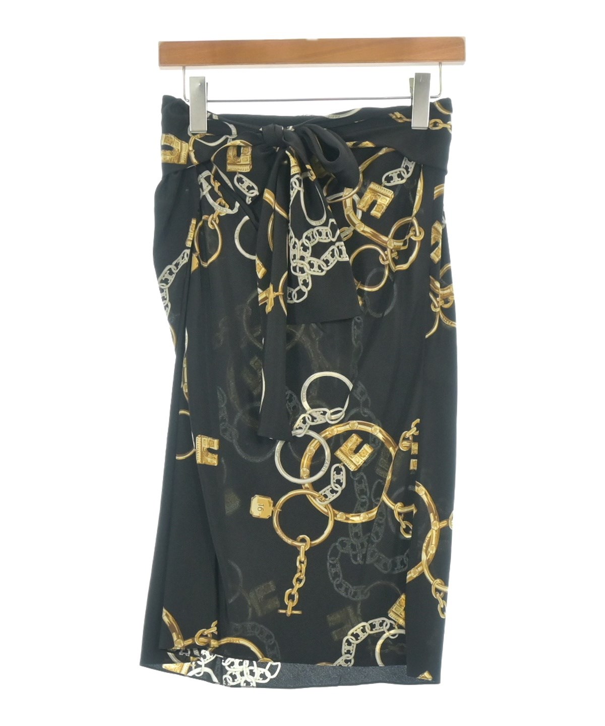 CELINE（セリーヌ）ひざ丈スカート 黒 サイズ:36(XS位) レディース