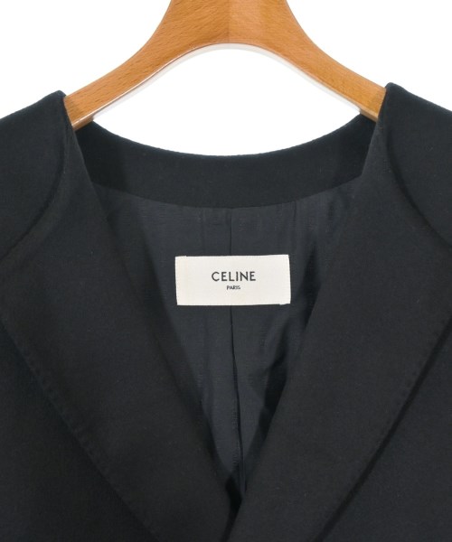CELINE（セリーヌ）ノーカラージャケット 黒 サイズ:34(XXS位) レディース/2200621608021
