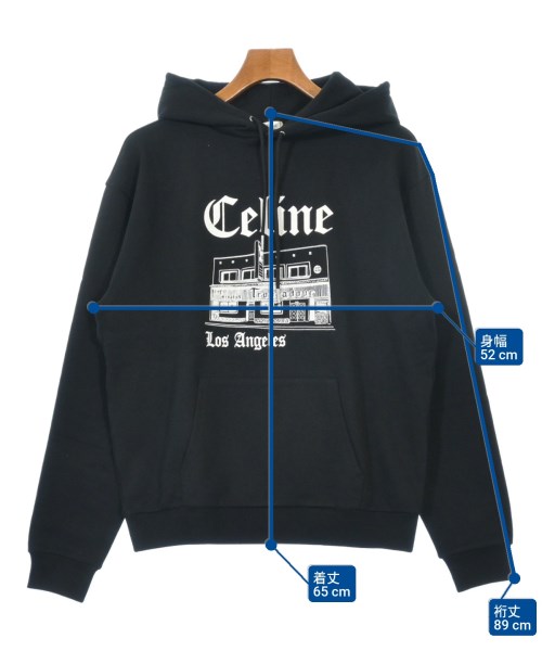 CELINE（セリーヌ）パーカー 黒 サイズ:XS メンズ/2200623123041