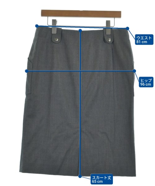 CELINE（セリーヌ）ひざ丈スカート グレー サイズ:44(L位) レディース/2200614938333
