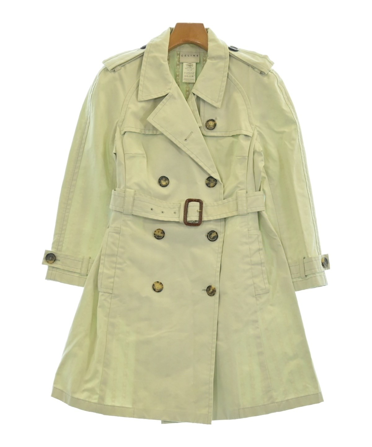 CELINE（セリーヌ）トレンチコート 白 サイズ:44(L位) レディース