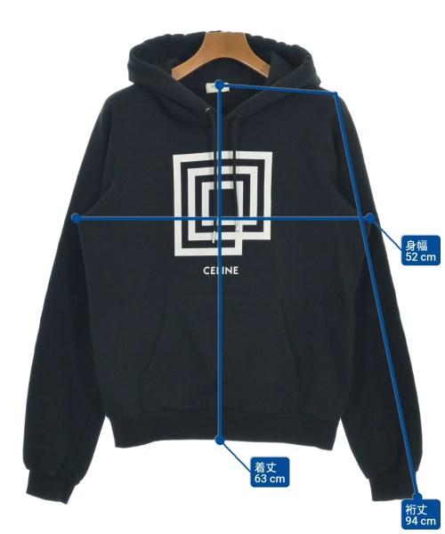 CELINE（セリーヌ）パーカー 黒 サイズ:M メンズ/2200624462040