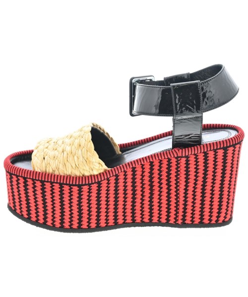 CELINE（セリーヌ）サンダル 赤 サイズ:EU35 1/2(22cm位) レディース/2200626623067