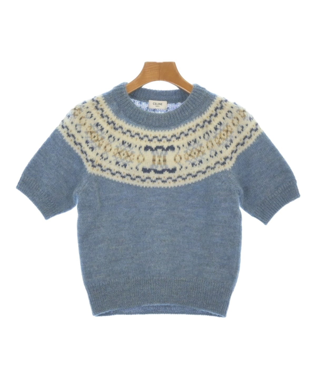CELINE（セリーヌ）ニット・セーター 青 サイズ:S レディース