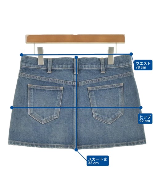 CELINE（セリーヌ）ミニスカート 青 サイズ:27(M位) レディース/2200625514052