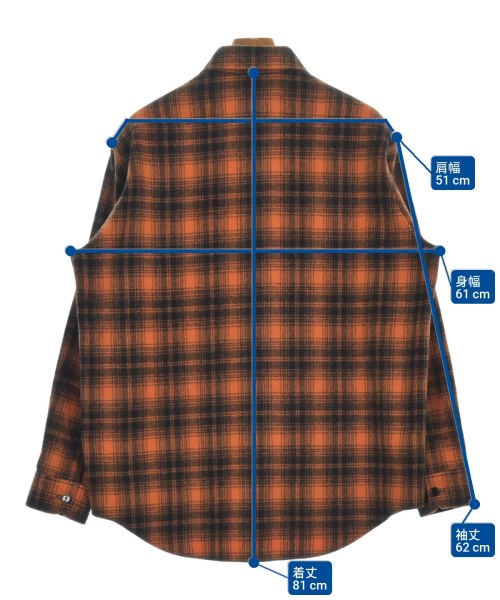 CELINE（セリーヌ）カジュアルシャツ オレンジ サイズ:38(S位) メンズ/2200628061010