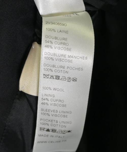 CELINE（セリーヌ）テーラードジャケット 黒 サイズ:34(XXS位) レディース/2200631634133