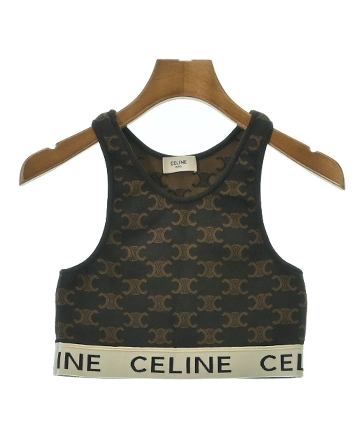 CELINE（セリーヌ）タンクトップ 茶 サイズ:S レディース