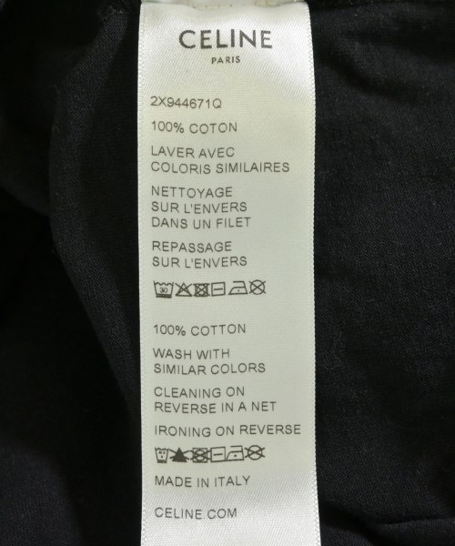 CELINE（セリーヌ）Tシャツ・カットソー 黒 サイズ:M メンズ/2200610040016