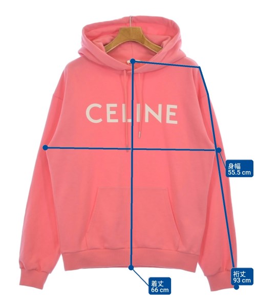 CELINE（セリーヌ）パーカー ピンク サイズ:M メンズ/2200611081018