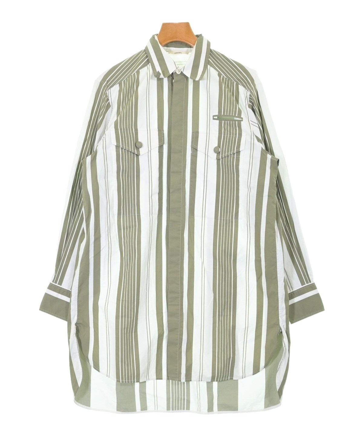 CELINE（セリーヌ）ブラウス カーキ サイズ:38(S位) レディース