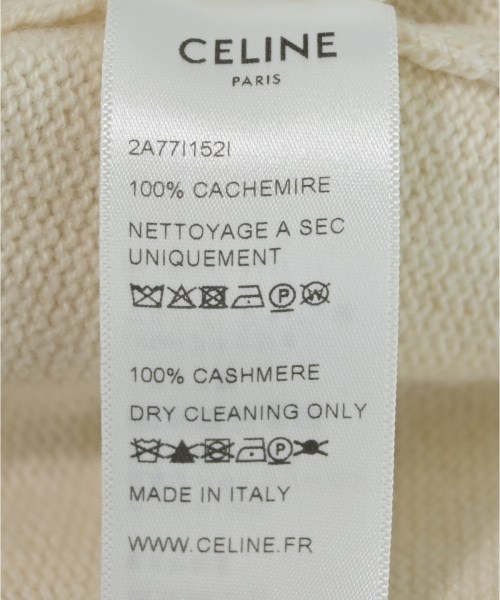 CELINE（セリーヌ）カーディガン 白 サイズ:XS レディース/2200609524350