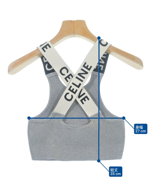 CELINE（セリーヌ）タンクトップ グレー サイズ:M レディース/2200607005530