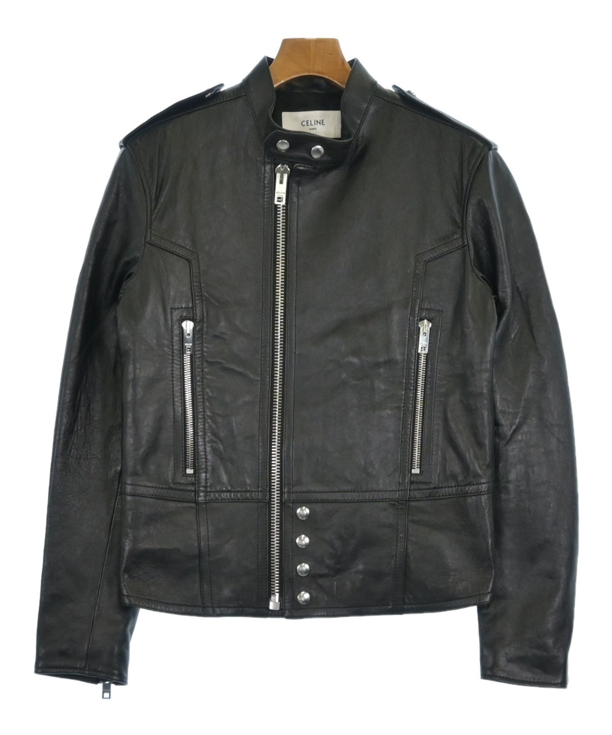 CELINE（セリーヌ）ライダース 黒 サイズ:44(S位) メンズ