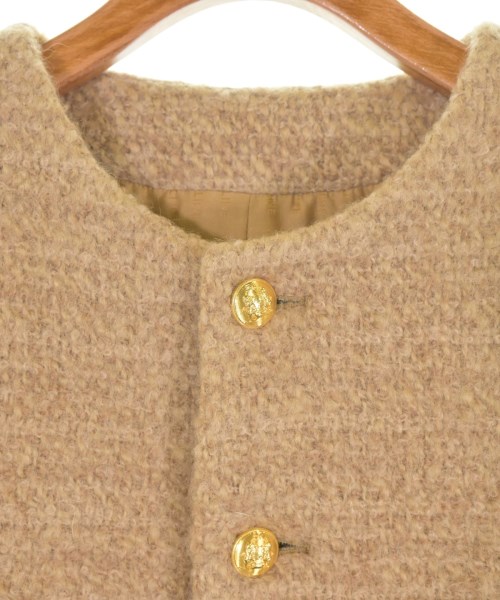 CELINE（セリーヌ）ノーカラージャケット ベージュ サイズ:36(XS位) レディース/2200570810018