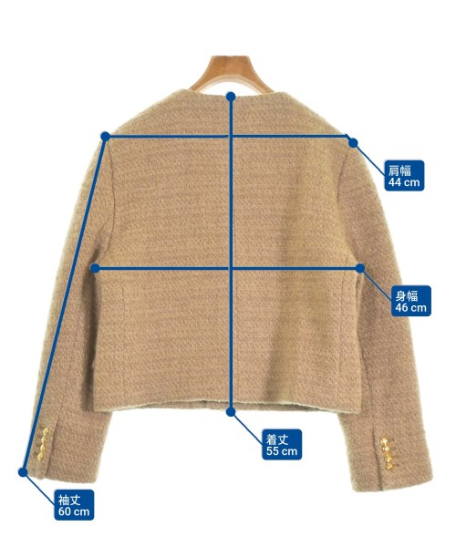 CELINE（セリーヌ）ノーカラージャケット ベージュ サイズ:38(S位) レディース/2200570810025