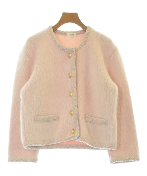CELINE(セリーヌ)ノーカラージャケット ピンク サイズ:S/2200570810049