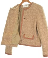 CELINE（セリーヌ）ノーカラージャケット ベージュ サイズ:38(S位) レディース/2200570810056