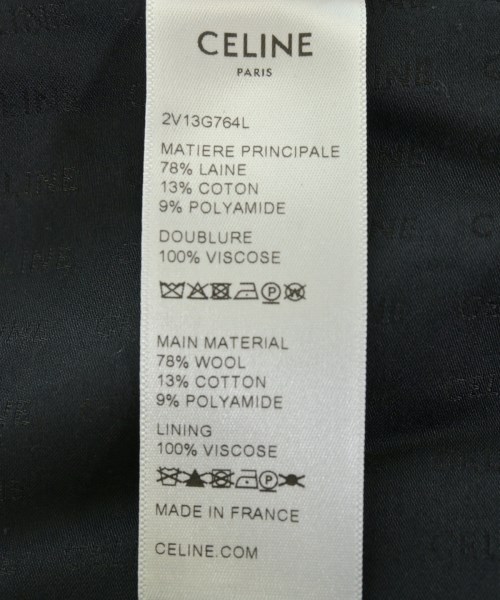 CELINE（セリーヌ）ノーカラージャケット 黒 サイズ:40(L位) レディース/2200570810070