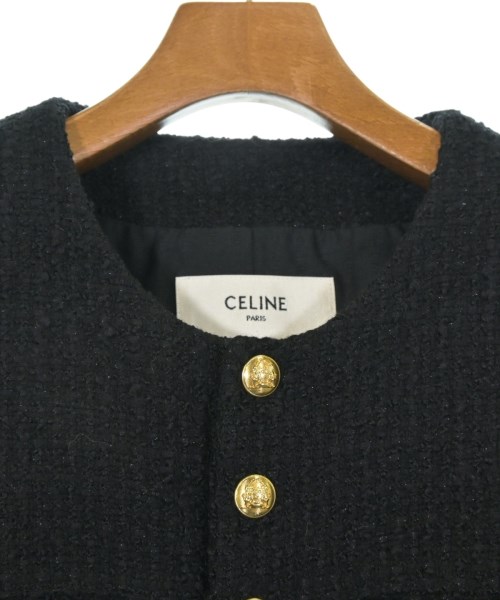 CELINE（セリーヌ）ノーカラージャケット 黒 サイズ:40(L位) レディース/2200570810070