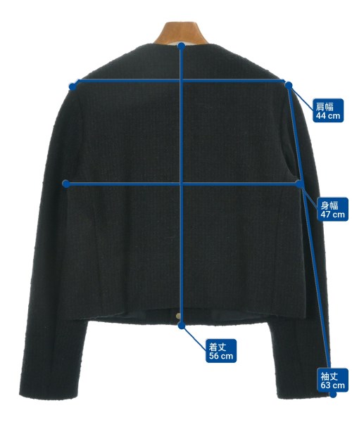 CELINE（セリーヌ）ノーカラージャケット 黒 サイズ:40(L位) レディース/2200570810070