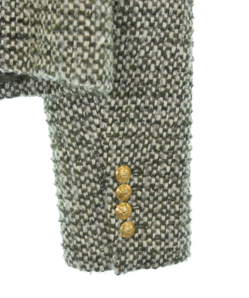 CELINE（セリーヌ）ノーカラージャケット カーキ サイズ:38(S位) レディース/2200570810179