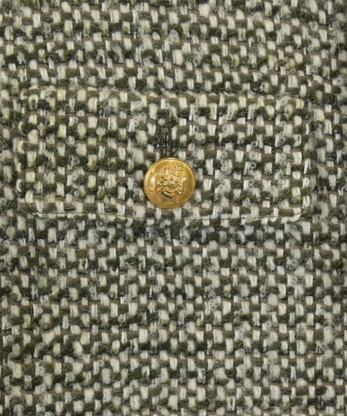 CELINE（セリーヌ）ノーカラージャケット カーキ サイズ:38(S位) レディース/2200570810179