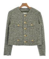 CELINE（セリーヌ）ノーカラージャケット カーキ サイズ:38(S位) レディース/2200570810179