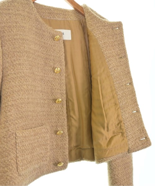 CELINE（セリーヌ）ノーカラージャケット ベージュ サイズ:38(S位) レディース/2200570810377