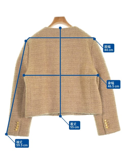 CELINE（セリーヌ）ノーカラージャケット ベージュ サイズ:38(S位) レディース/2200570810377