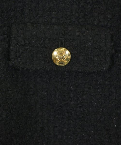 CELINE（セリーヌ）ノーカラージャケット 黒 サイズ:36(S位) レディース/2200570810407