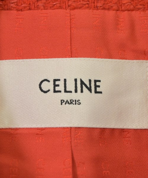 CELINE（セリーヌ）ノーカラージャケット 赤 サイズ:42(XL位) レディース/2200572872038