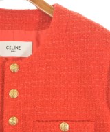 CELINE（セリーヌ）ノーカラージャケット 赤 サイズ:42(XL位) レディース/2200572872038
