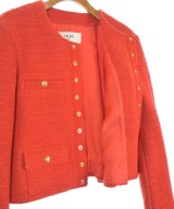 CELINE（セリーヌ）ノーカラージャケット 赤 サイズ:42(XL位) レディース/2200572872038