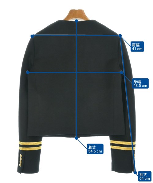 CELINE（セリーヌ）ノーカラージャケット 黒 サイズ:36(S位) レディース/2200572872083