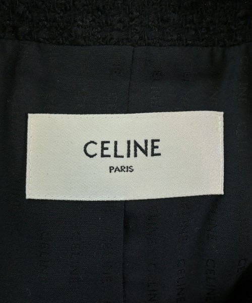 CELINE（セリーヌ）ノーカラージャケット 黒 サイズ:36(S位) レディース/2200572872113