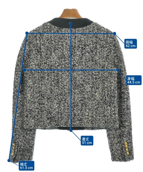 CELINE（セリーヌ）ノーカラージャケット 黒 サイズ:36(S位) レディース/2200572872113