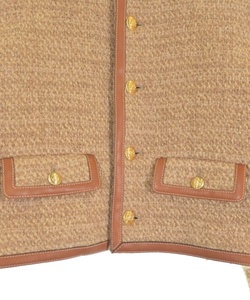 CELINE（セリーヌ）ノーカラージャケット ベージュ サイズ:38(M位) レディース/2200572872137