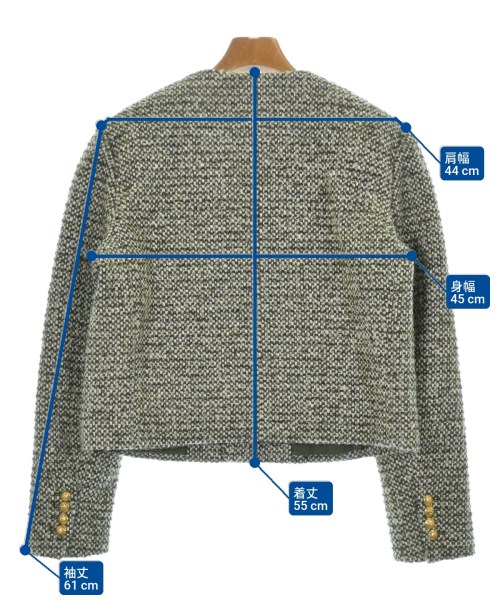 CELINE（セリーヌ）ノーカラージャケット 緑 サイズ:38(M位) レディース/2200572872144