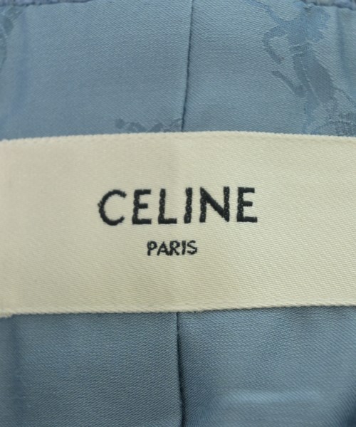 CELINE（セリーヌ）ノーカラージャケット 青 サイズ:40(L位) レディース/2200572872182