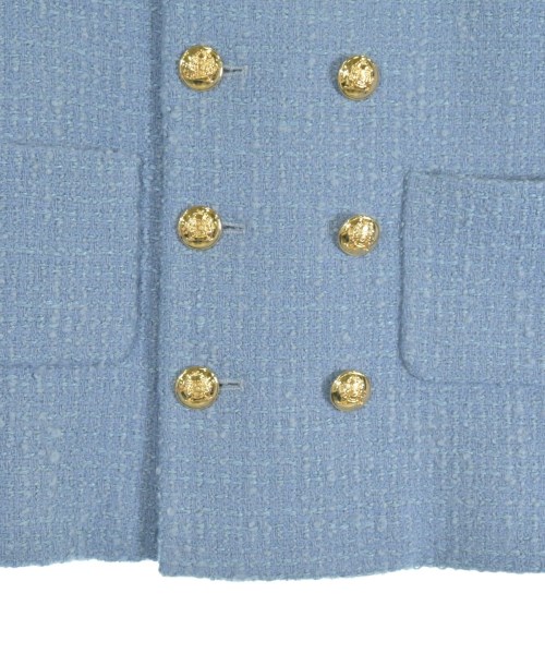 CELINE（セリーヌ）ノーカラージャケット 青 サイズ:40(L位) レディース/2200572872182