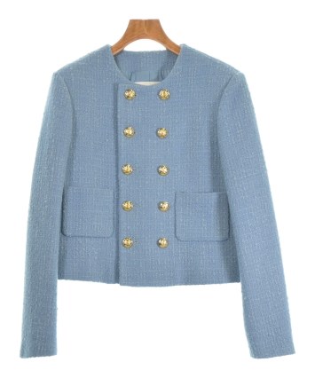 CELINE(セリーヌ)ノーカラージャケット 青 サイズ:40(L位 CELINE(セリーヌ)ノーカラージャケット 青 サイズ:40(L位