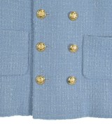 CELINE（セリーヌ）ノーカラージャケット 青 サイズ:40(L位) レディース/2200572872182