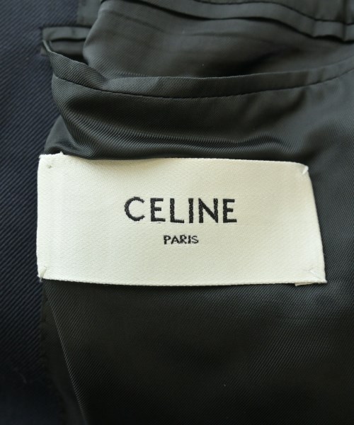 CELINE（セリーヌ）ノーカラージャケット 紺 サイズ:34(XS位) レディース/2200572872199