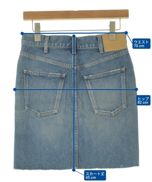 CELINE（セリーヌ）ひざ丈スカート 青 サイズ:25(S位) レディース/2200672119033