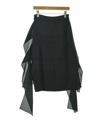 CELINE ラムレザー スナップボタン ロング ラップスカート 巻き 黒 40 CELINE - 【CELINE】ゴールド金具&革留め具ラップスカートの通販 by