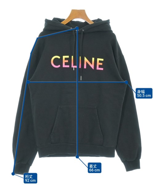 CELINE（セリーヌ）パーカー 黒 サイズ:XS レディース/2200680546081