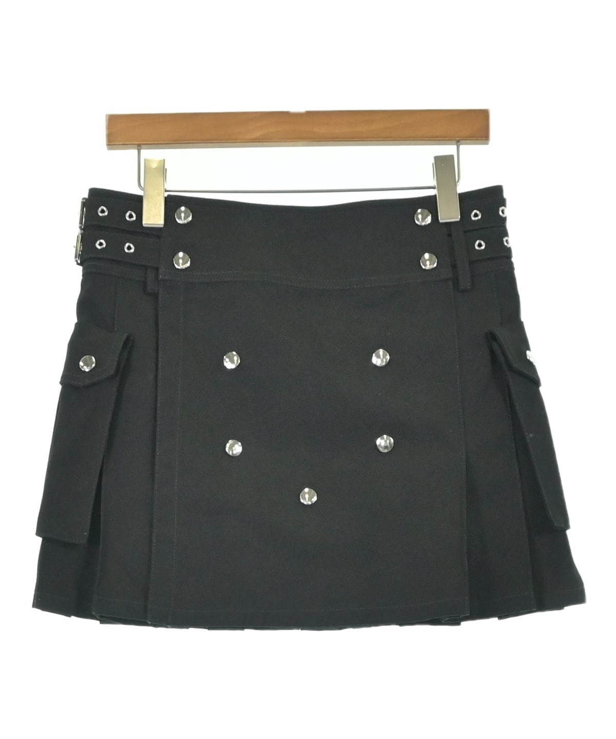 CELINE（セリーヌ）ミニスカート 黒 サイズ:44(L位) レディース