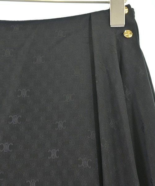 CELINE（セリーヌ）ひざ丈スカート 黒 サイズ:36(XS位) レディース/2200692573297